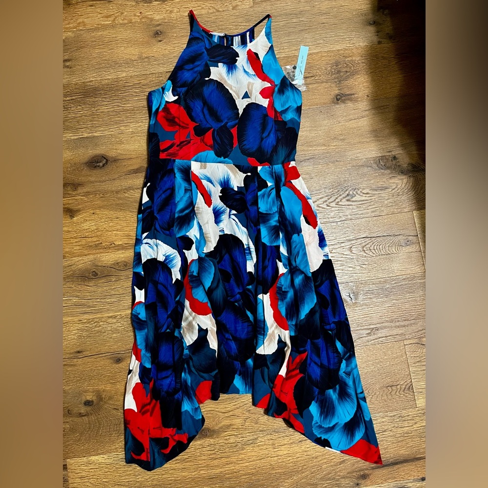 Antonio melani silk wedding guest dress